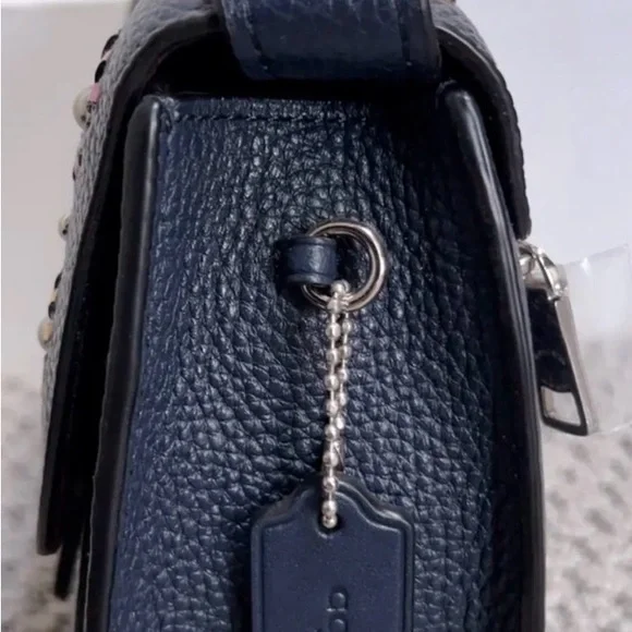 NWT Coach Remi Saddle Bag With Whipstitch Daisy Applique WITH card wallet - Picture 5 of 10